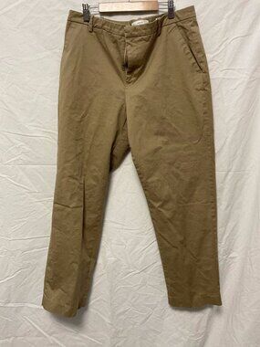 Vince Khaki Cotton Chinos Straight Leg Size 10